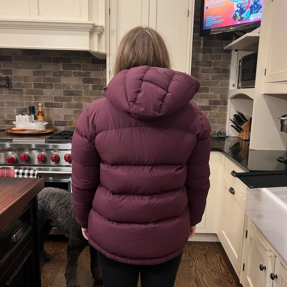Aritzia TNA burgundy SuperPuff puffer Jacket - Picture 4 of 5